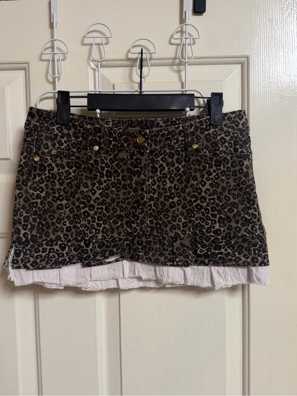 UPCYCLED J.McLaughlin Cheetah Print Cotton Blend Mini Skirt